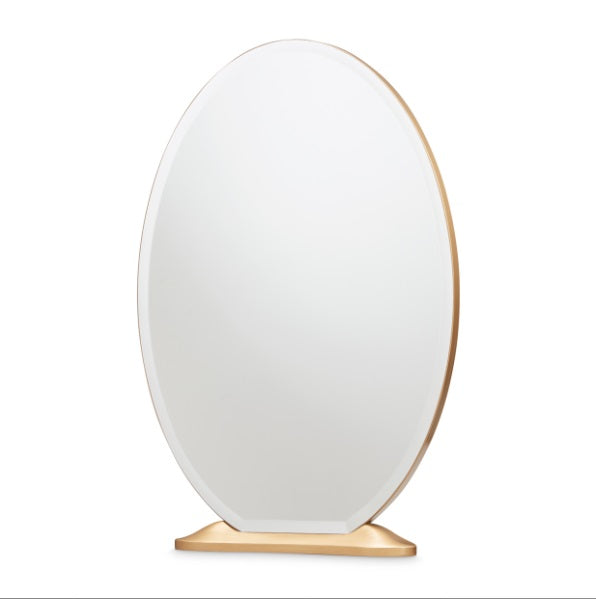 AICO Furniture St.Charles Vanity Desk with Mirror in Dove Gray