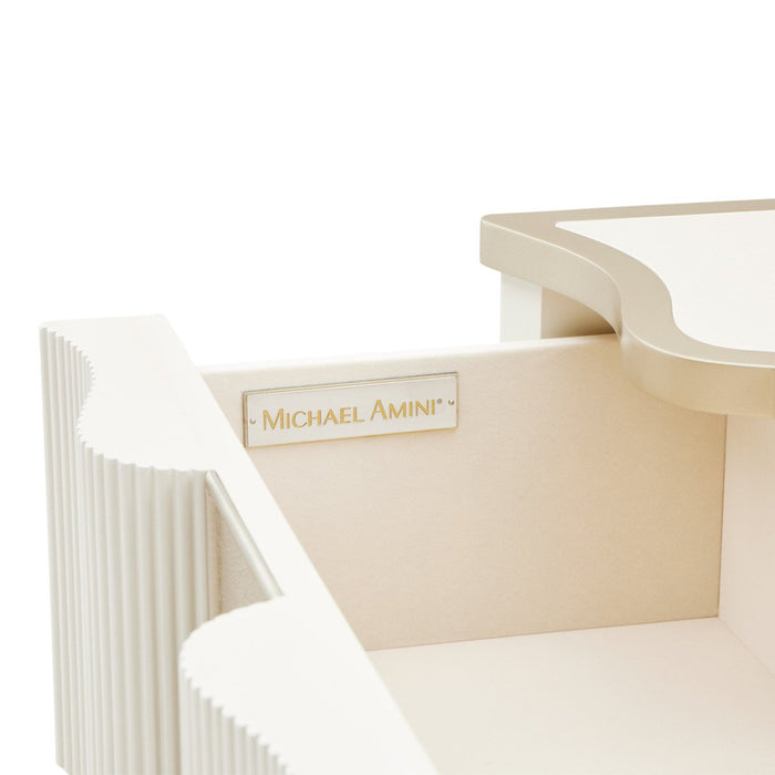 AICO Furniture La Marisia Nightstand in Creamy Pearl