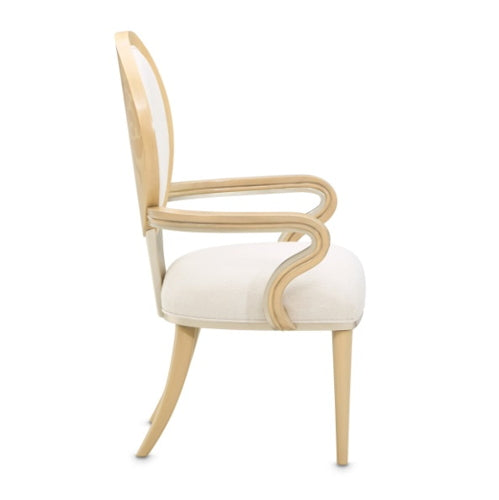 AICO Furniture Camellia Field Arm Chair (Set of 2) in Caramel