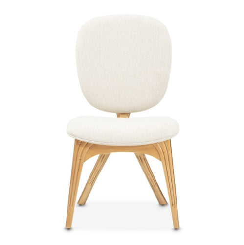 AICO Furniture Camellia Field Vanity Chair in Warm Pecan