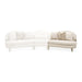 AICO Furniture Camellia Field RAF Loveseat Linen in Caramel image