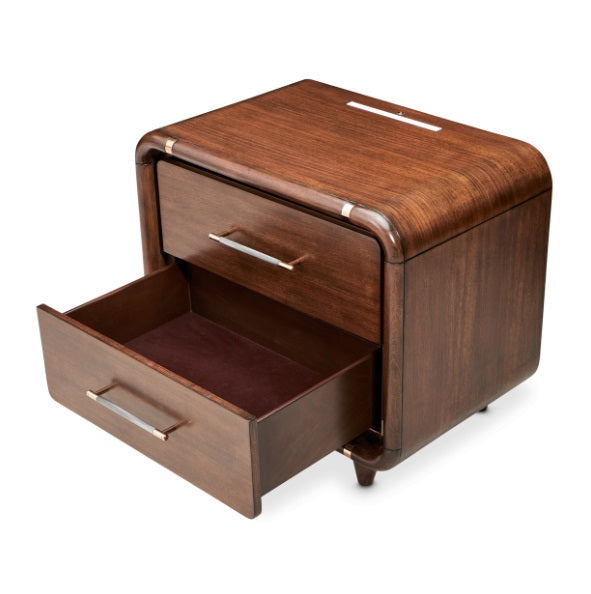 AICO Furniture Mason Park Nightstand in Umber