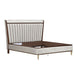 AICO Furniture Houston Queen Channel Tufted Bed in Walnut image