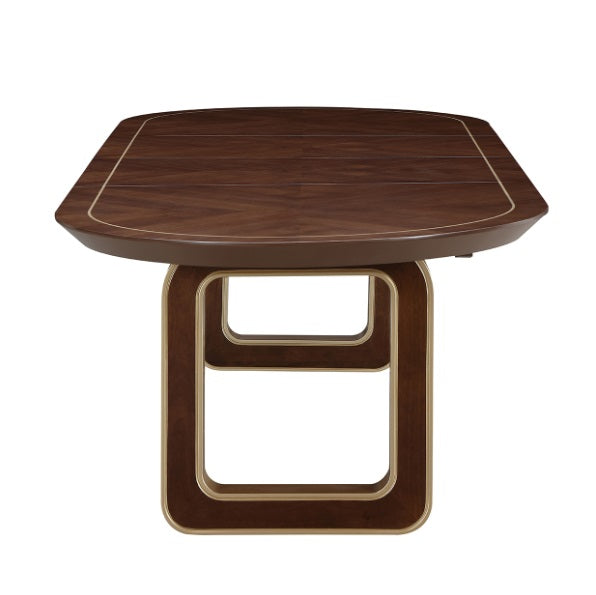 AICO Furniture Houston Oval Dining Table in Walnut