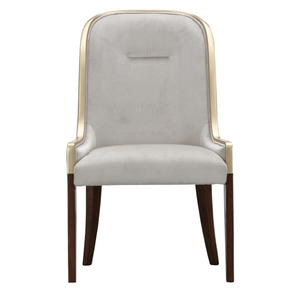 AICO Furniture Houston Assmebled Side Chair (Set of 2) in Walnut