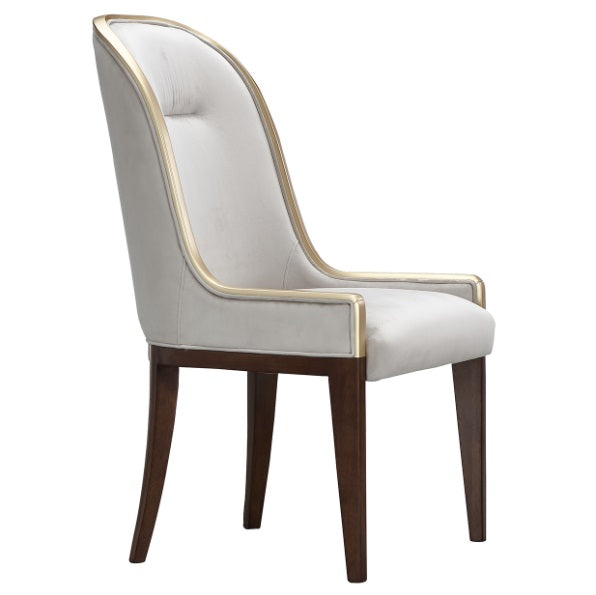 AICO Furniture Houston Assmebled Side Chair (Set of 2) in Walnut