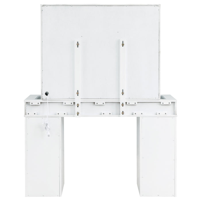 Regina Makeup Vanity Table with LED Mirror and Stool