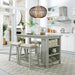 Liberty Furniture Brook Creek 5 Piece Counter Set in Ash image