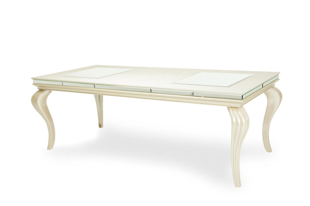 Hollywood Loft Rectangular Leg Dining Table in Frost 9001600-104