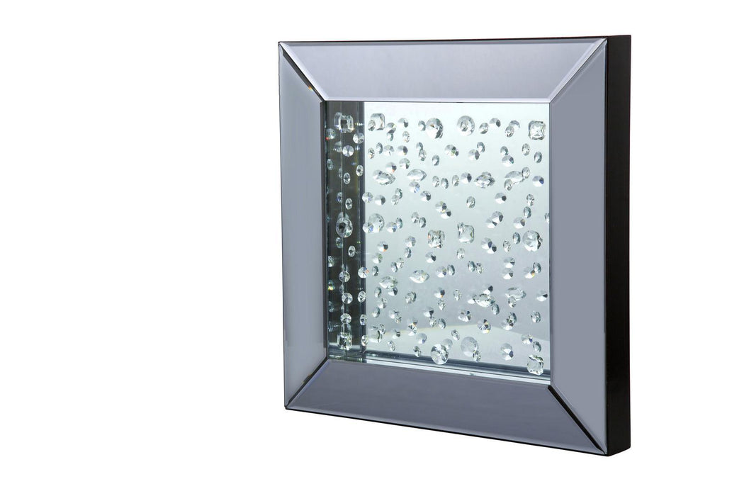 Montreal Square Wall Mirror w/Crystals