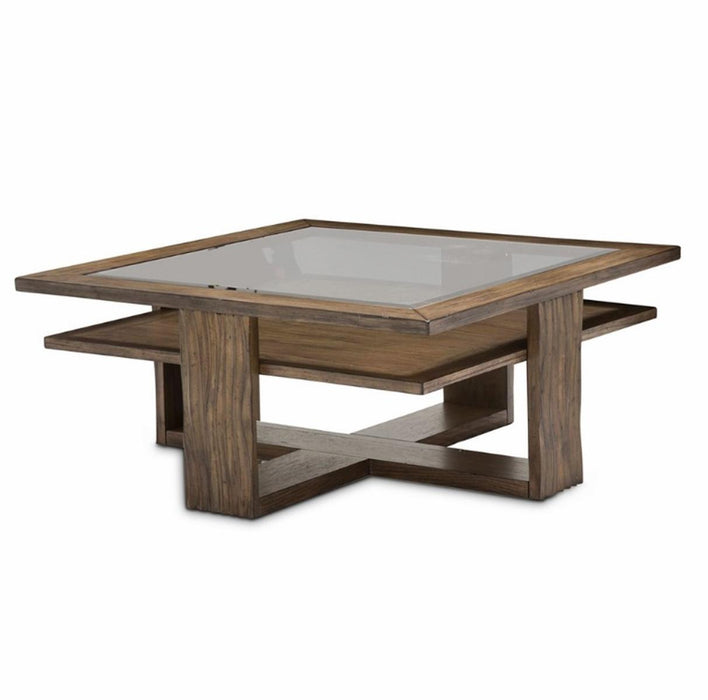 Del Mar Sound Square Cocktail Table in Boardwalk