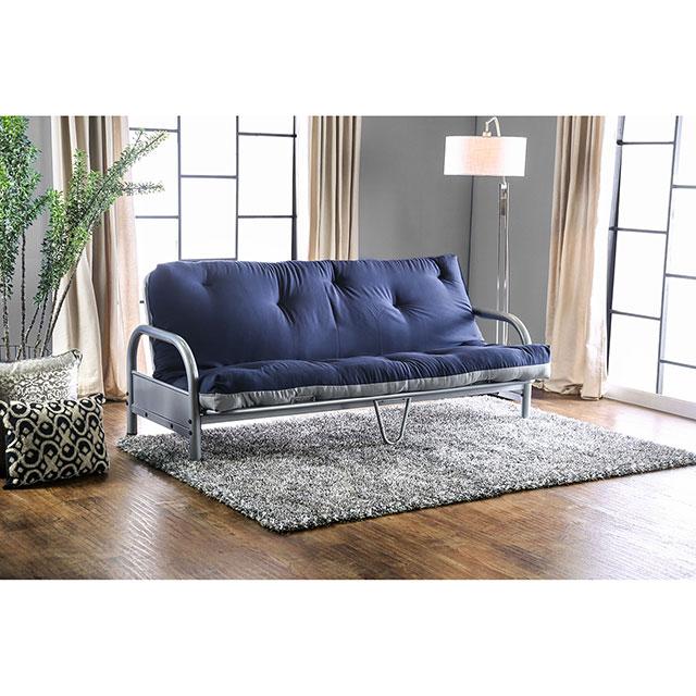 Aksel Black/Red Futon Mattress, Black, Red & Gray