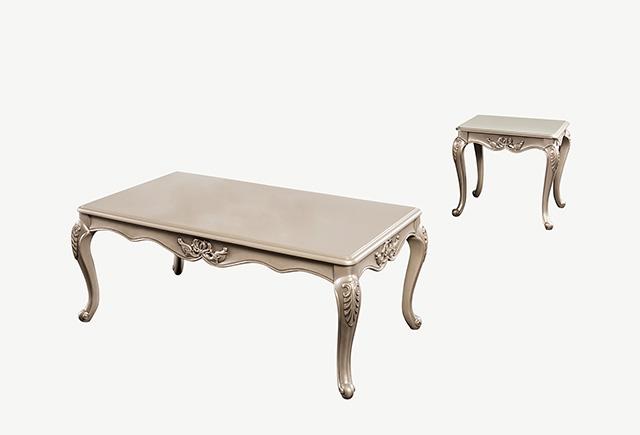 Albacete End Table Walnut & Campage
