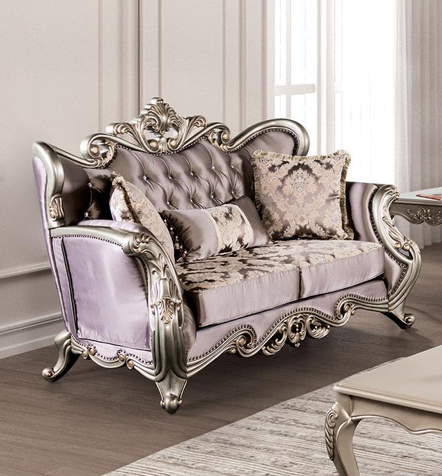 Albacete Loveseat Campage & Walnut