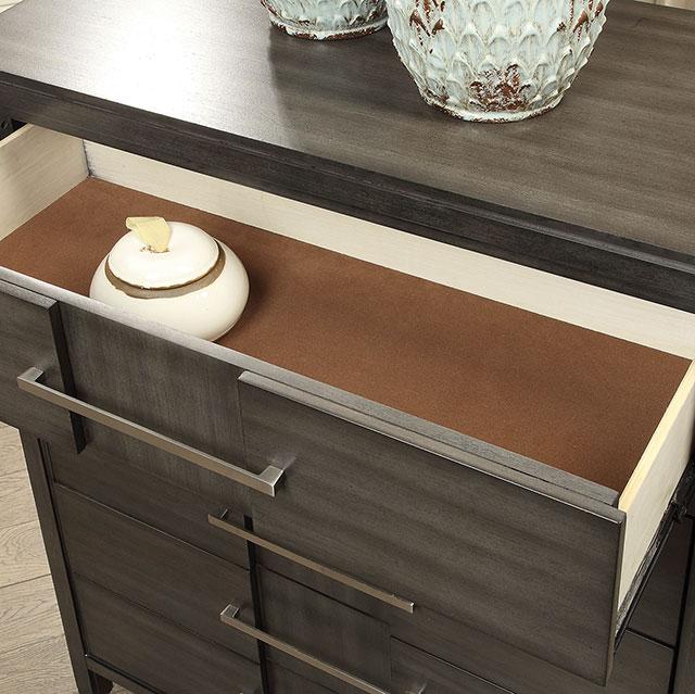 Berenice Dresser White, Gray, & Espresso