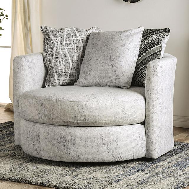EIMEAR Swivel Chair, Off-white/Black