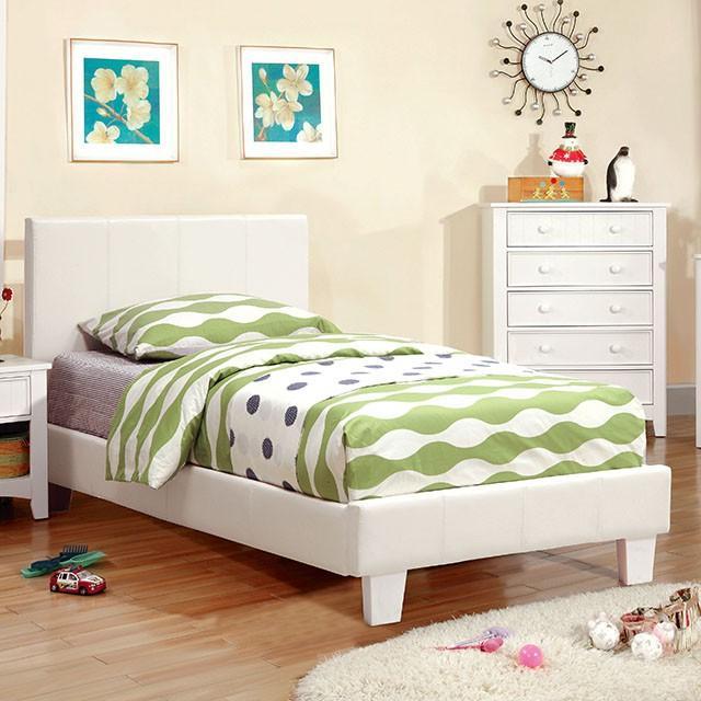 Winn Park Bed Espresso, Velvet, & White