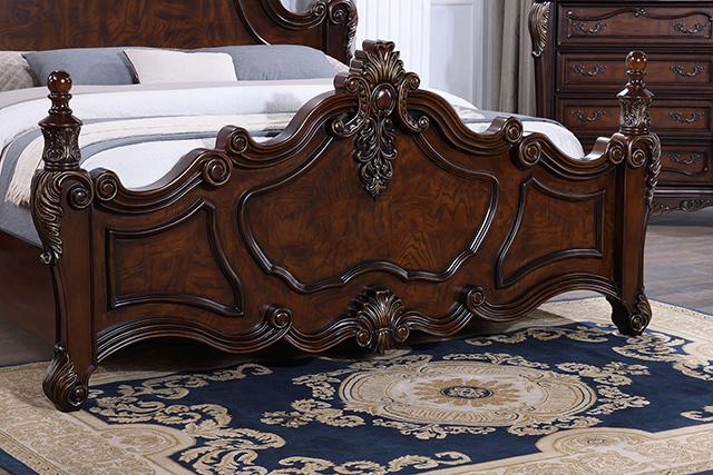 Francione Bed Chrome & Cherry