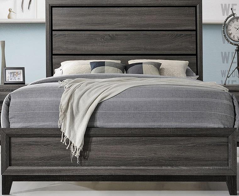 Galaxy Home Sierra Full Panel Bed in Foil Grey GHF-808857588913