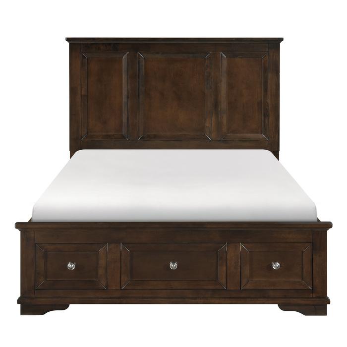 Eunice King Platform Bed with Footboard Storage in Espresso 1844KDC-1EK*