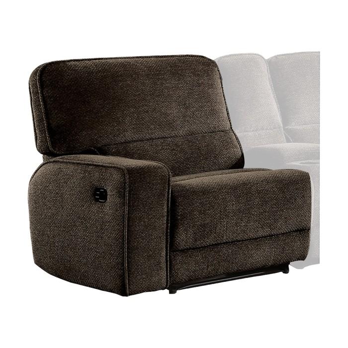 Shreveport Left Side Reclining Chair in Brown 8238-LR
