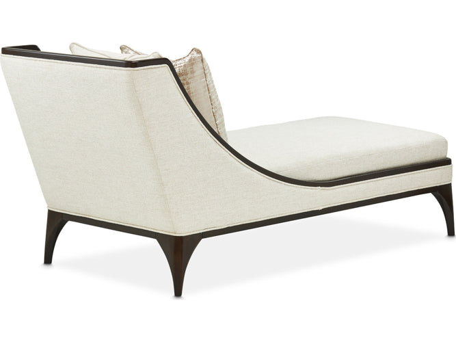 AICO Paris Chic Armless Chaise Cremini in Espresso