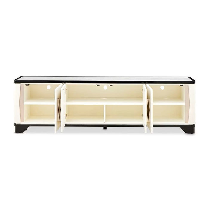 AICO Furniture Tuxedo Media Cabinet in Piano Keyboard