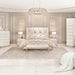 AICO La Rachelle Cal King Upholstered Panel Bed in Medium Champagne image