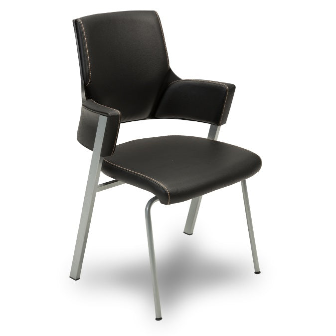 AICO Furniture Queue Guest Chair (Set of 2) with Plastic Back & Vinyl image