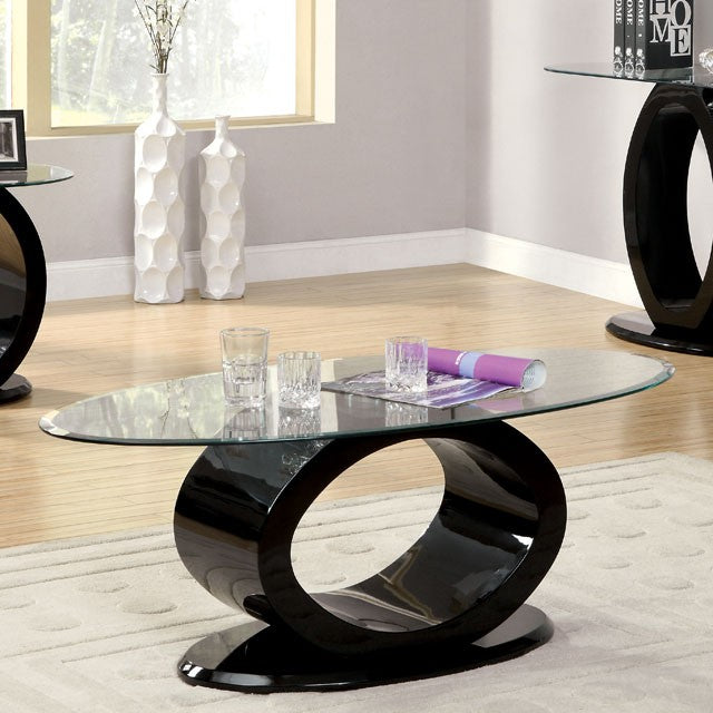 LODIA III Black Coffee Table, Black
