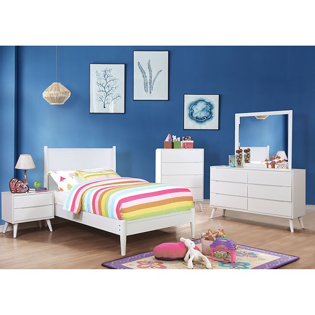 Lennart Bed Oak, Black, Gray, & White