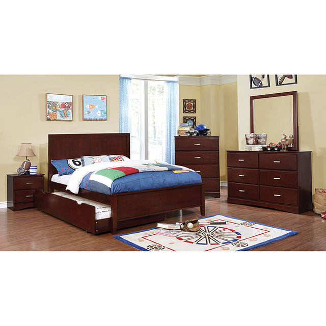 PRIAM Full & Twin Bed, White/Gray, Pink, Chrome, & Yellow