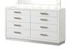 Galaxy Home Coco 8 Drawer Dresser in Milky White image
