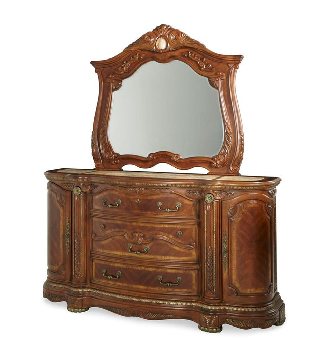 AICO Cortina Dresser in Honey Walnut