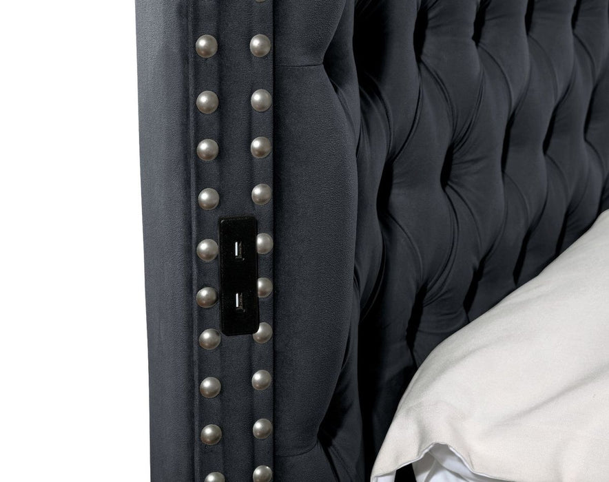 Galaxy Home Hazel Queen Bed in Black