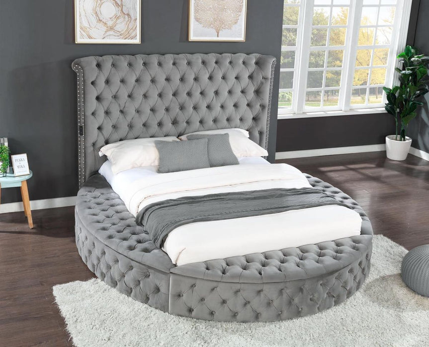 Galaxy Home Hazel King Bed in Gray image