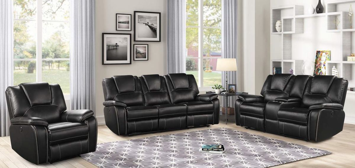 Galaxy Home Hong Kong Recliner Chair in Black