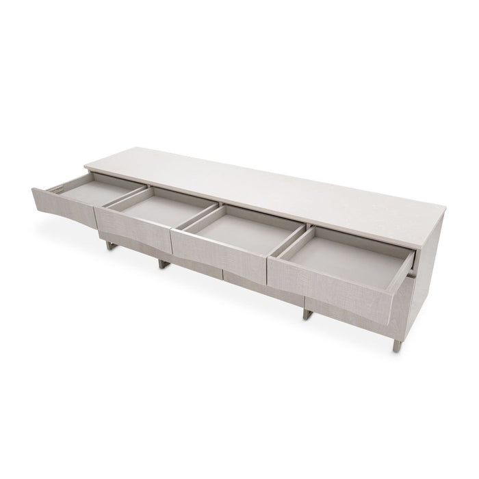 AICO Marin Media Cabinet in Greige