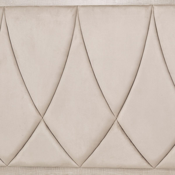 AICO Marin King Panel Bed in Greige