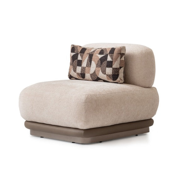 AICO Furniture Bristol Point Armless Chair in Saddle Brown image