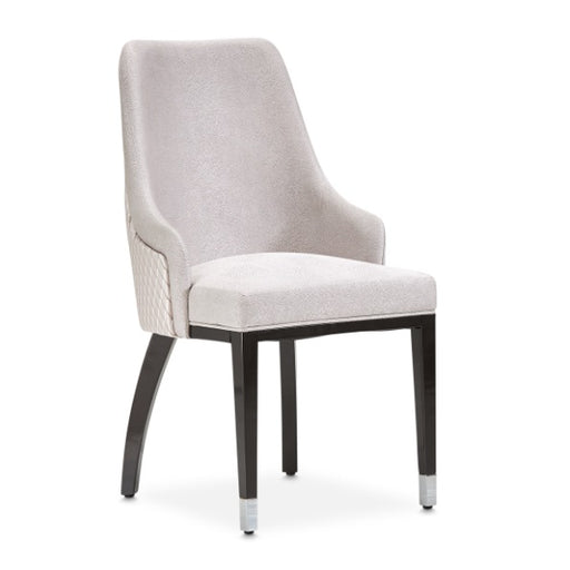 AICO Furniture Carmela Dining Arm Chair (Set of 2) in Glossy Charcoal Sand image