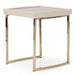 AICO Furniture Lisbon Side Table in Silken Matte Cream image