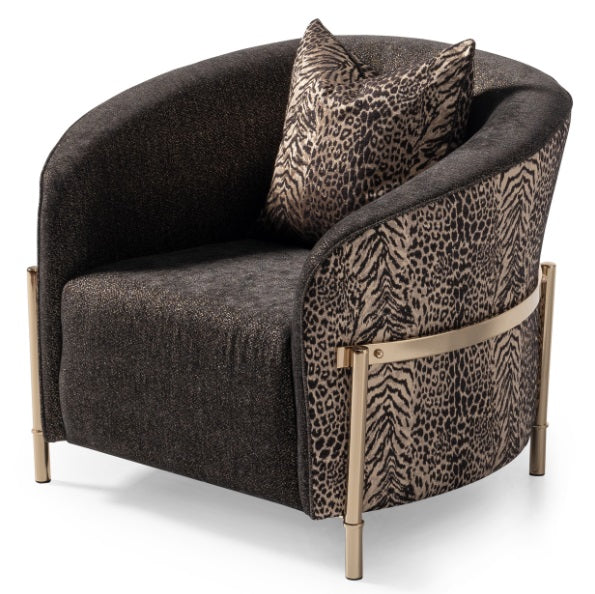 AICO Furniture Lisbon Chair in Onyx Gold