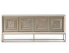 AICO Furniture Madison Console Table with Leg in Glistening Gold image