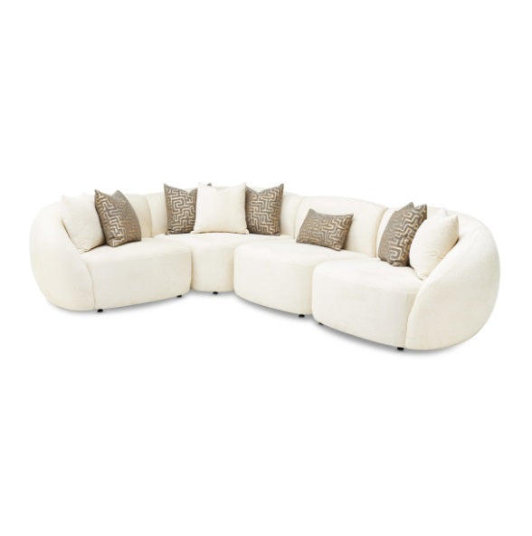 AICO Furniture Le Montreaux Armless Chair in Gardenia