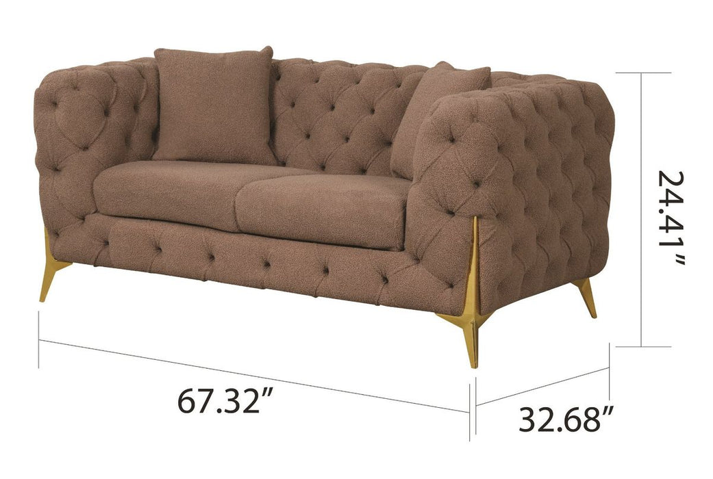 Galaxy Home Contempo Loveseat in Mocha