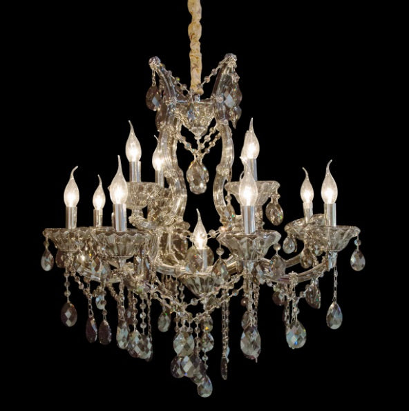 AICO Furniture Lighting Vitoria 13 Light Chandelier in Smoke image
