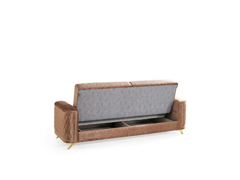 Galaxy Home Luna Sleeper Sofa in Copper