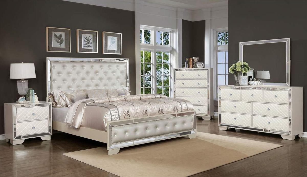 Galaxy Home Madison 2 Drawer Nightstand in Beige