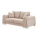 AICO Furniture Mia Bella Bergamo Loveseat in Stainless Steel image
